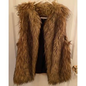 Faux Fur Vest, Size Small
